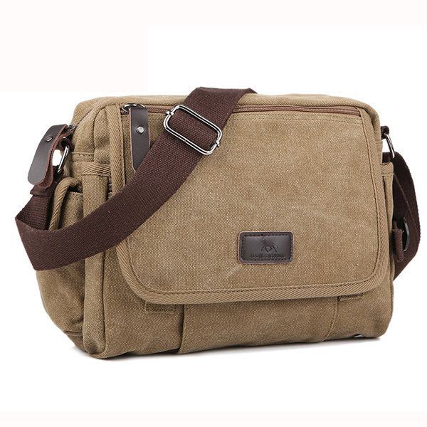 Canvas Outdoor Reizen Vrije Tijd Schouder Heren Dames Retro Capaciteit Crossbody Tas