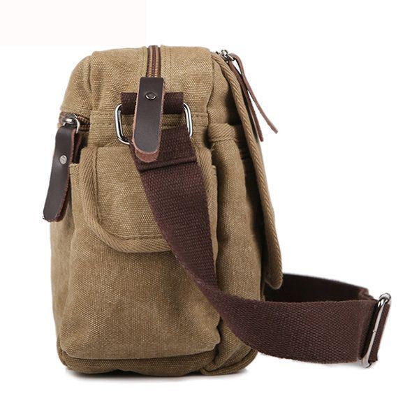 Canvas Outdoor Reizen Vrije Tijd Schouder Heren Dames Retro Capaciteit Crossbody Tas