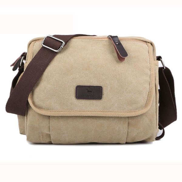 Canvas Outdoor Reizen Vrije Tijd Schouder Heren Dames Retro Capaciteit Crossbody Tas