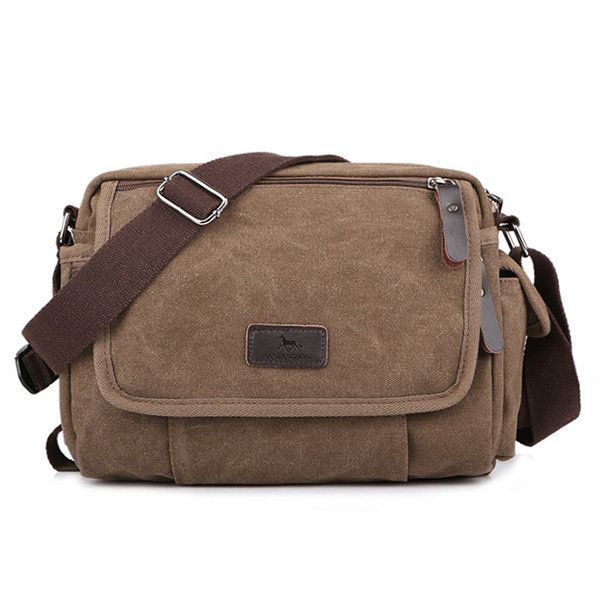 Canvas Outdoor Reizen Vrije Tijd Schouder Heren Dames Retro Capaciteit Crossbody Tas