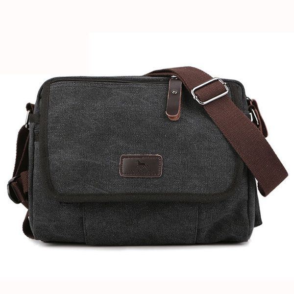 Canvas Outdoor Reizen Vrije Tijd Schouder Heren Dames Retro Capaciteit Crossbody Tas