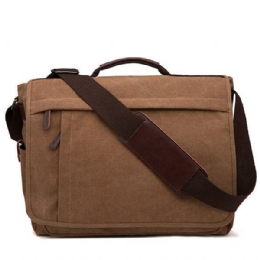 Canvas Zakelijke Laptoptas Met Grote Capaciteit Schoudertas Crossbody-tas Voor Heren