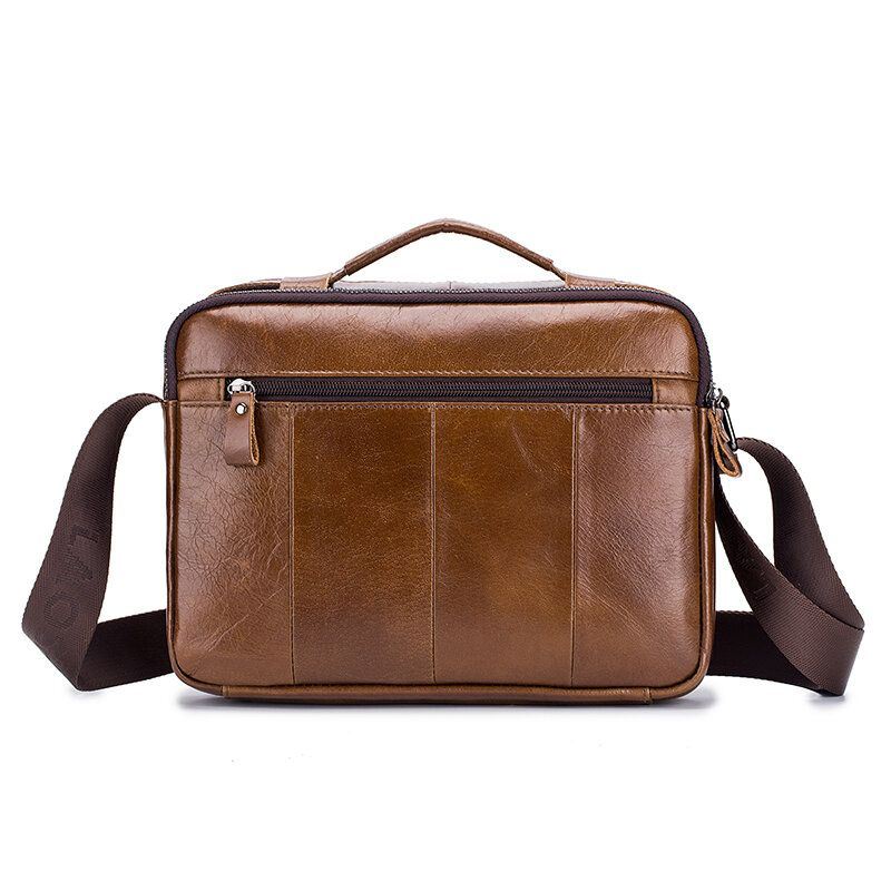 Echt Leer Heren Vintage Messenger Bag Aktetas Handtas Schoudertas Satchel Bag