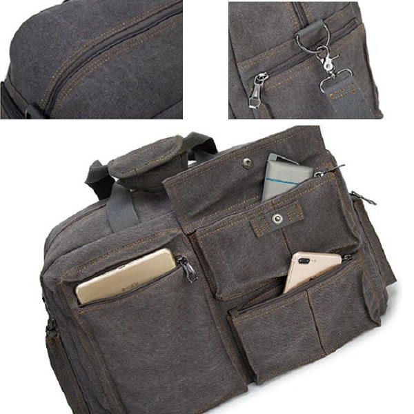 Grote Capaciteit Canvas Reizen Handtas Sport Crossbody Bagage Tas Schoudertas Voor Heren