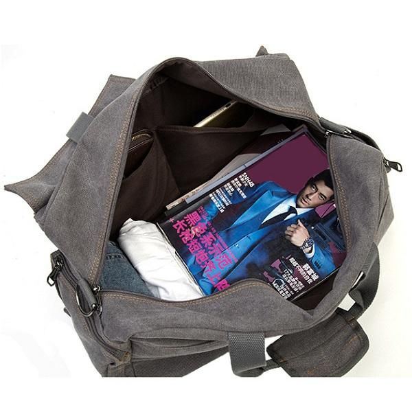 Grote Capaciteit Canvas Reizen Handtas Sport Crossbody Bagage Tas Schoudertas Voor Heren