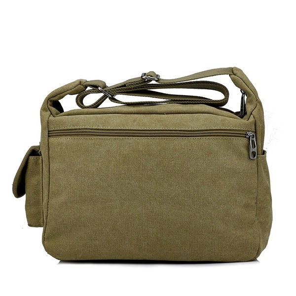 Grote Capaciteit Heren Casual Canvas Schoudertas Messenger Bag Travel Crossbody Bag