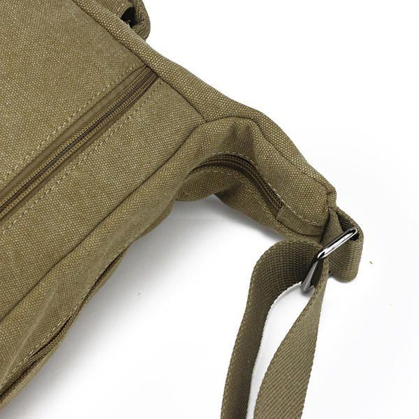 Grote Capaciteit Heren Casual Canvas Schoudertas Messenger Bag Travel Crossbody Bag