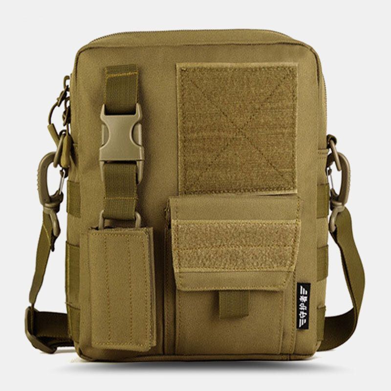 Heren Camo Patroon Multifunctionele Grote Capaciteit Outdoor Reizen Tactische Tas Crossbody Tas Schoudertas Vierkante Tas