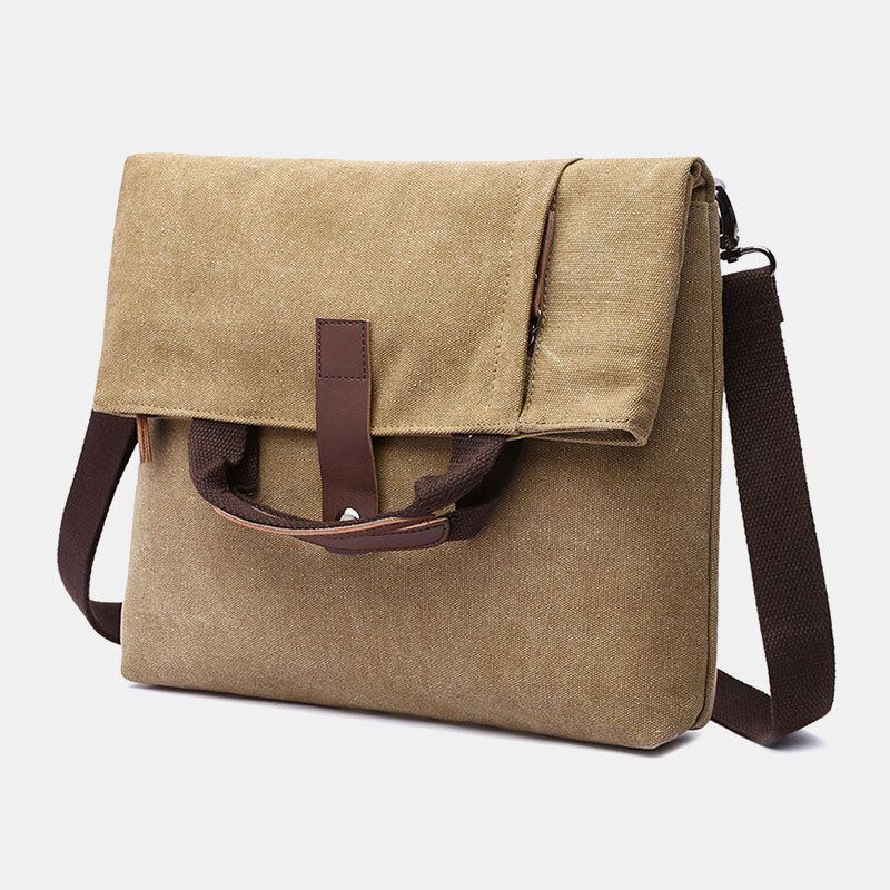 Heren Canvas Anti-diefstal Waterbestendig Vintage Messenger Bag Schoudertas Crossbody Tas Handtas