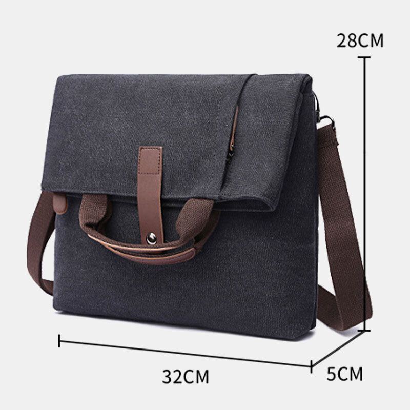 Heren Canvas Anti-diefstal Waterbestendig Vintage Messenger Bag Schoudertas Crossbody Tas Handtas