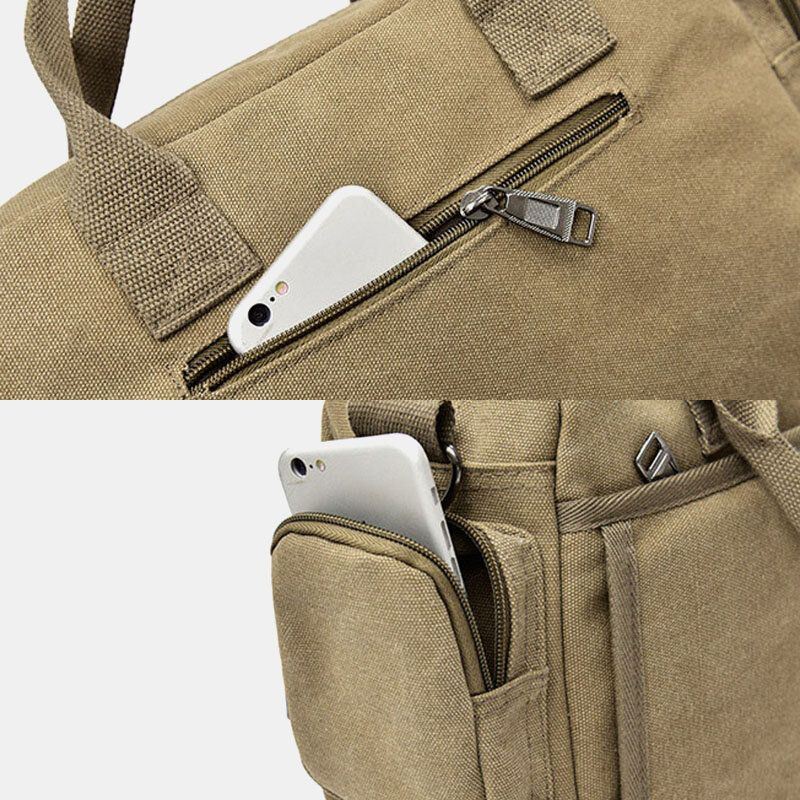 Heren Canvas Grote Capaciteit Multi-pocket Casual 13.3 Inch Laptoptas Crossbody Tassen Schoudertas Aktetas