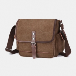 Heren Canvas Grote Capaciteit Waterbestendige Vintage Laptop Messenger Bag Schoudertas Crossbody Tas