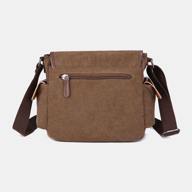 Heren Canvas Grote Capaciteit Waterbestendige Vintage Laptop Messenger Bag Schoudertas Crossbody Tas