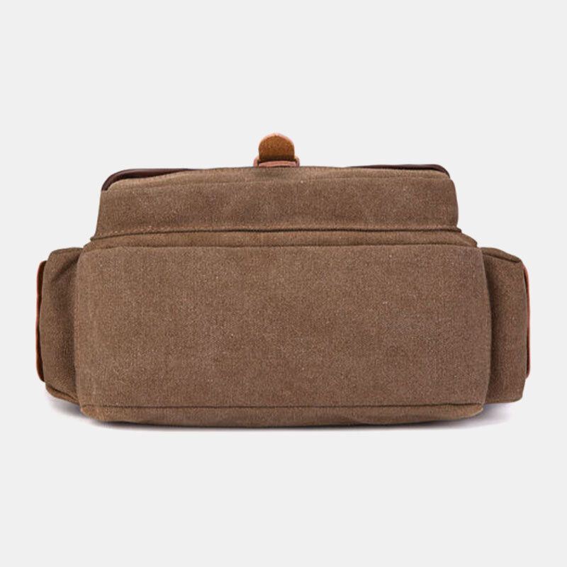 Heren Canvas Grote Capaciteit Waterbestendige Vintage Laptop Messenger Bag Schoudertas Crossbody Tas