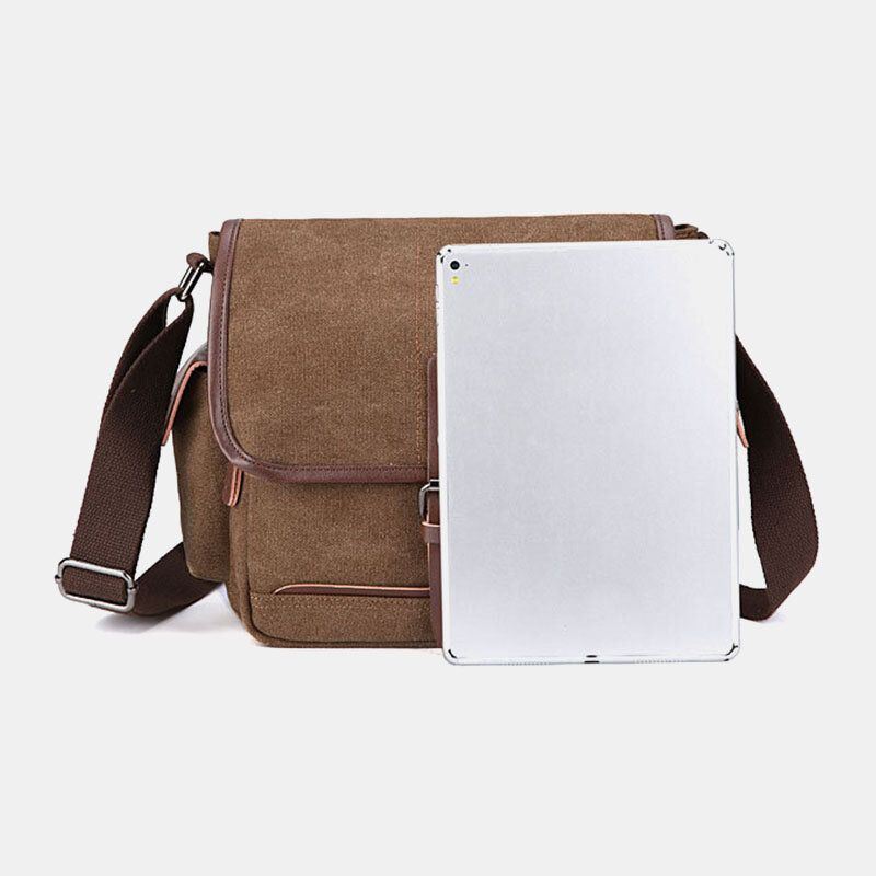 Heren Canvas Grote Capaciteit Waterbestendige Vintage Laptop Messenger Bag Schoudertas Crossbody Tas