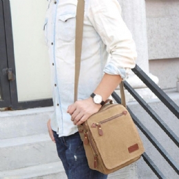 Heren Canvas Handtas Ipad Tas Outdoor Crossbody Tas