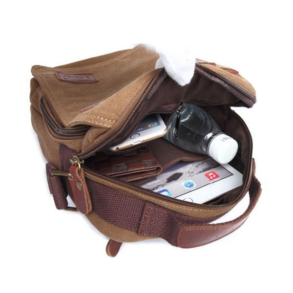 Heren Canvas Handtas Ipad Tas Outdoor Crossbody Tas