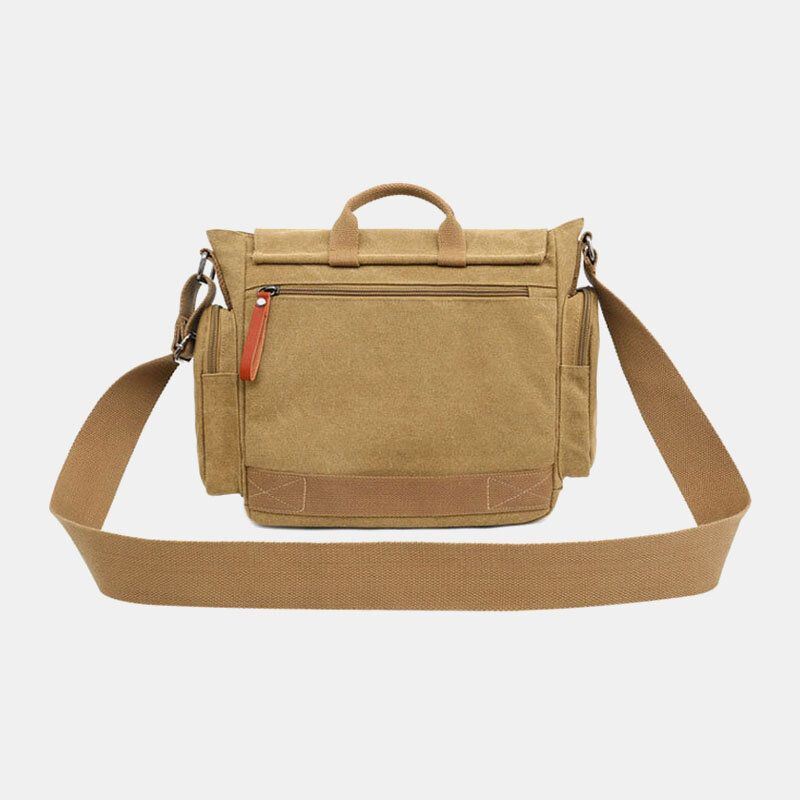 Heren Canvas Multi-compartiment Multi-pocket Casual Schoudertas Messenger Bag Crossbody Tassen Handtas