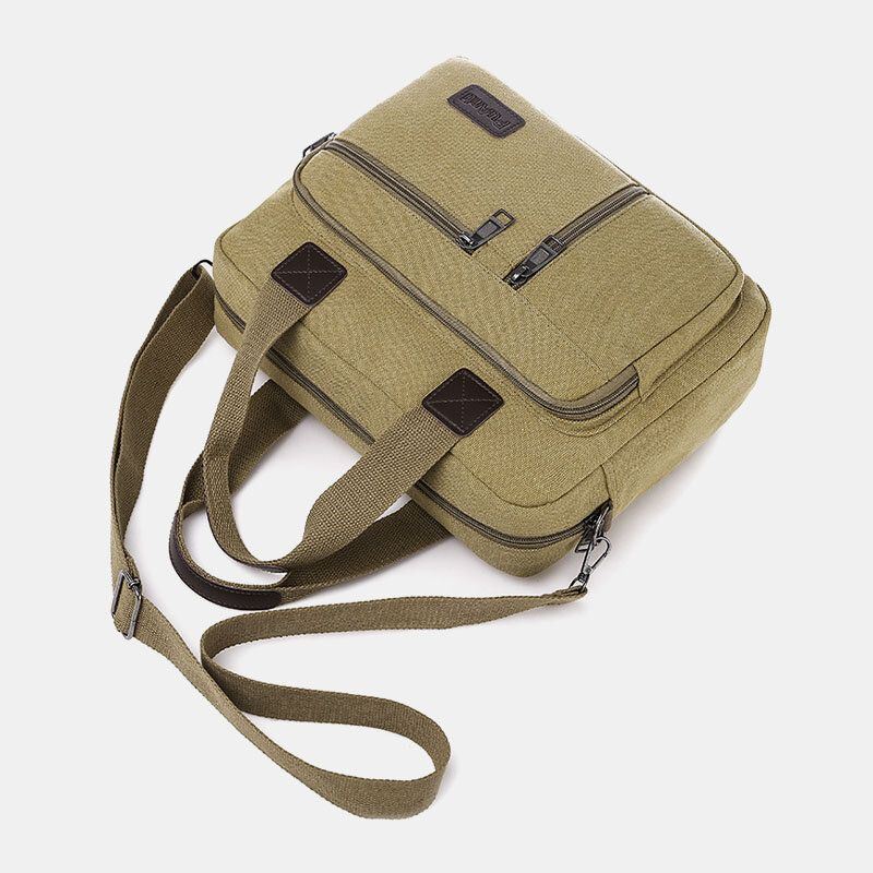 Heren Canvas Multi-pocket Grote Capaciteit Anti-diefstal Crossbody Tas