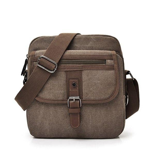 Heren Canvas Multifunctionele Vintage Crossbody Tas Schoudertas Casual Business Travel Pack