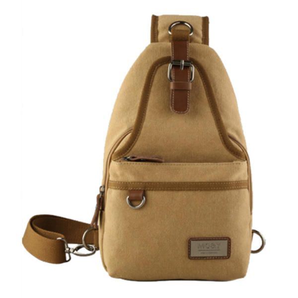 Heren Canvas Retro Crossbody Tas Borsttas Casual Outdoor Sport Schoudertas