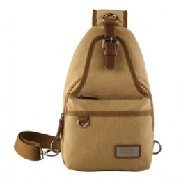 Heren Canvas Retro Crossbody Tas Borsttas Casual Outdoor Sport Schoudertas