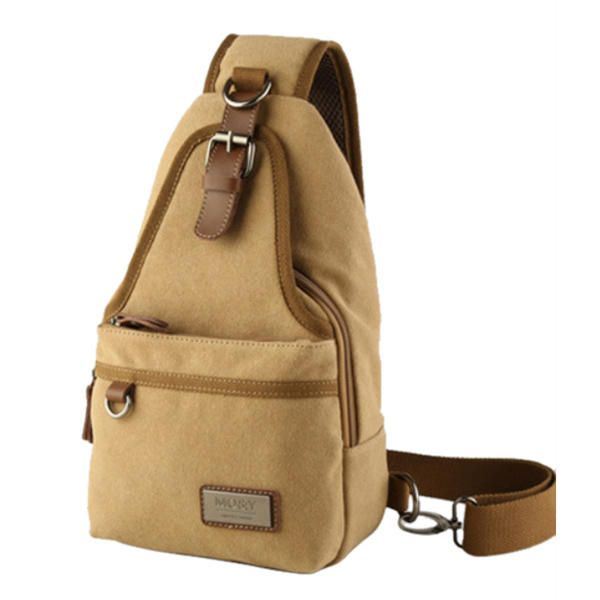 Heren Canvas Retro Crossbody Tas Borsttas Casual Outdoor Sport Schoudertas