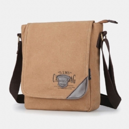 Heren Canvas Retro Grote Capaciteit Schoudertas Crossbody Tas