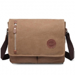 Heren Canvas Schoudertas Casual Messenger Bag Retro Laptoptas