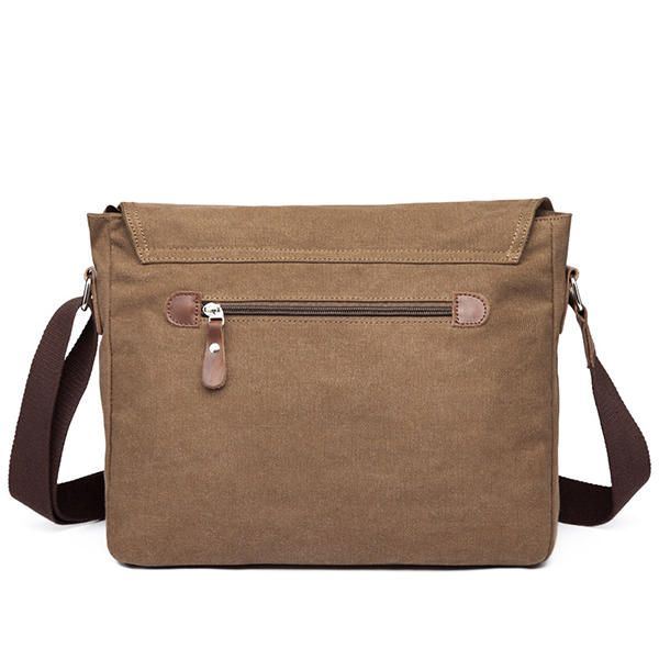 Heren Canvas Schoudertas Casual Messenger Bag Retro Laptoptas