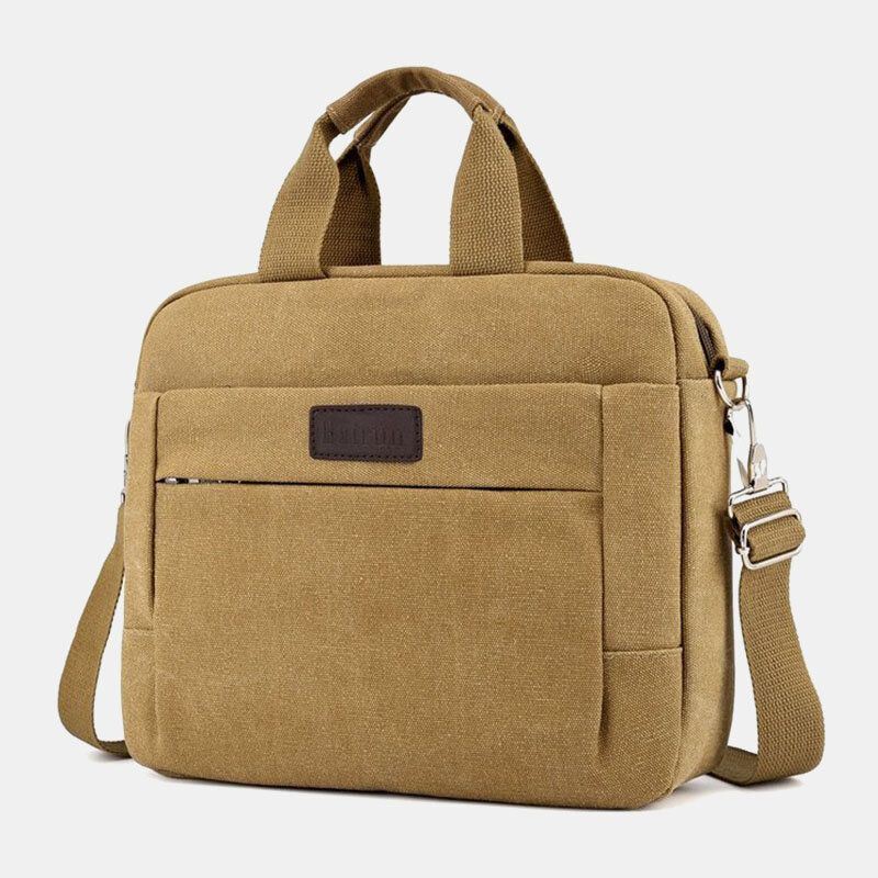 Heren Canvas Schoudertas Crossbody Tas Handtas Zakelijke Tas