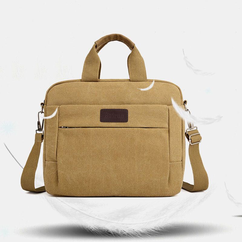 Heren Canvas Schoudertas Crossbody Tas Handtas Zakelijke Tas