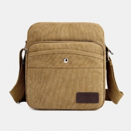 Heren Canvas Schoudertas Crossbody Tas Voor Buiten