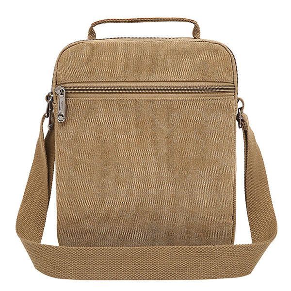 Heren Canvas Sling Bag Messenger Bag Kleine Travel Crossbody Bag Fit 9.7-inch Ipad