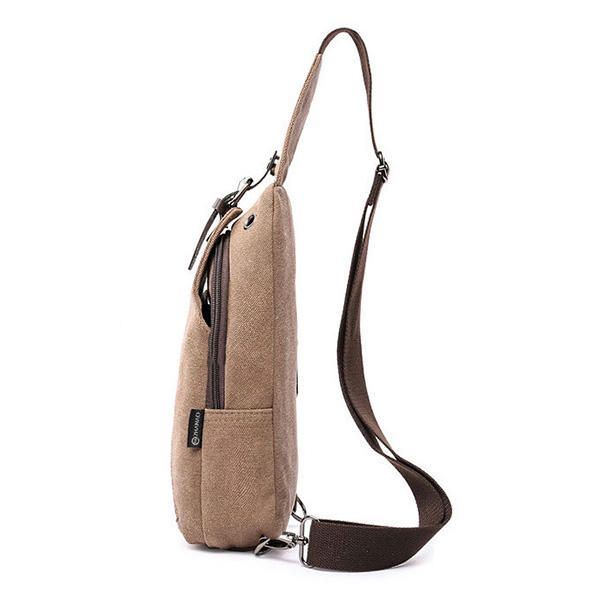 Heren Canvas Sling Bag Outdoor Sport Casual Chest Pack Crossbody Swagger Bag