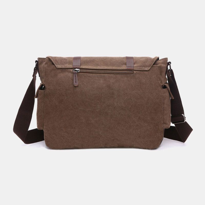 Heren Canvas Terug Anti-diefstal Ritsvak Crossbody Tassen Casual Grote Capaciteit 6.3 Inch Telefoon Tas Schoudertas