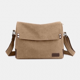 Heren Canvas Vintage Multifunctionele Crossbody Tas Met Grote Capaciteit Casual Schoudertas