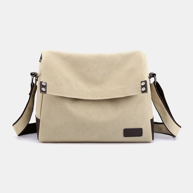 Heren Canvas Vintage Multifunctionele Crossbody Tas Met Grote Capaciteit Casual Schoudertas