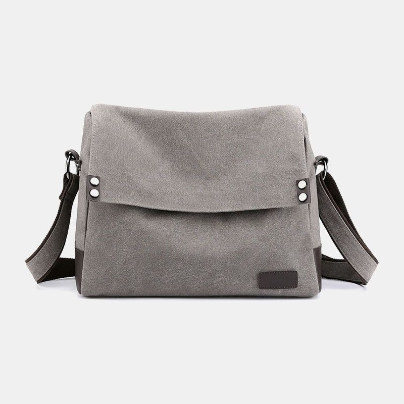 Heren Canvas Vintage Multifunctionele Crossbody Tas Met Grote Capaciteit Casual Schoudertas