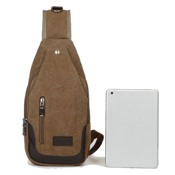 Heren Canvas Vrijetijdstas Crossbodytas Outdoor Reizen Multifunctioneel Ipad-pakket