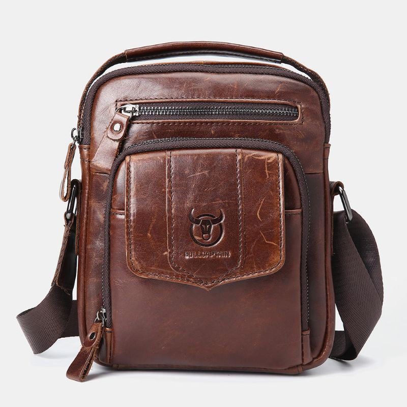 Heren Casual Lederen Schoudertas Crossbody Tas Voor Buiten