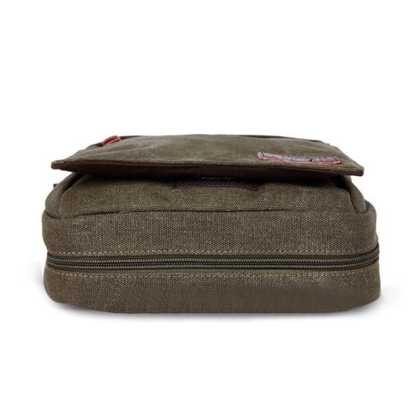 Heren Dames Canvas Vrije Tijd Multi Pocket Crossboby Tas Capaciteit Schoudertas