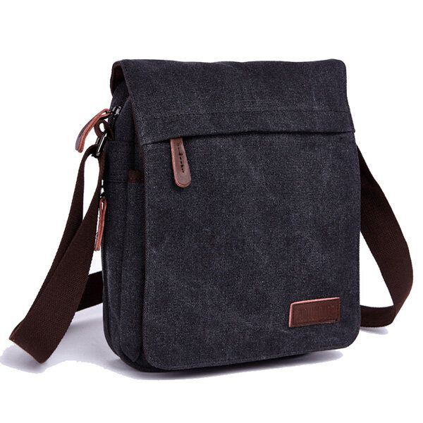 Heren Dames Canvas Vrije Tijd Multi Pocket Crossboby Tas Capaciteit Schoudertas