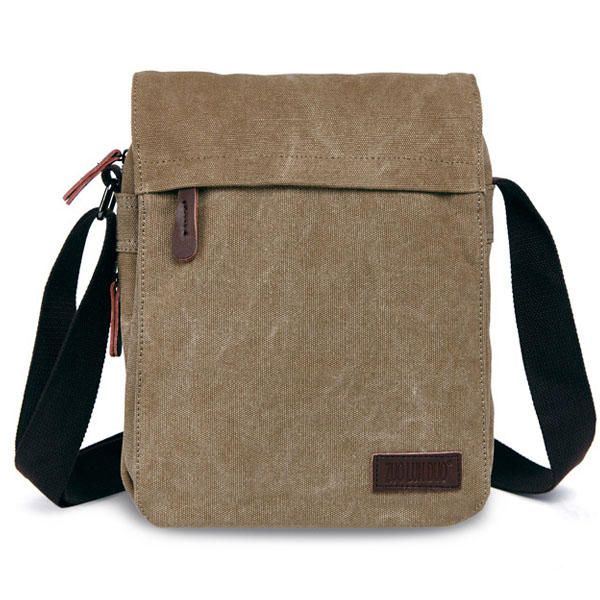 Heren Dames Canvas Vrije Tijd Multi Pocket Crossboby Tas Capaciteit Schoudertas