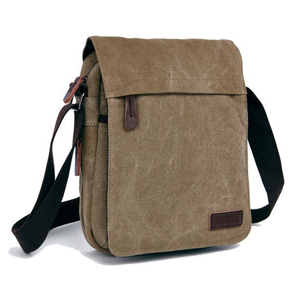 Heren Dames Canvas Vrije Tijd Multi Pocket Crossboby Tas Capaciteit Schoudertas