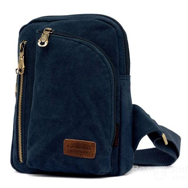 Heren Dames Casual Canvas Schoudertassen Borst Pack Messenger Bag