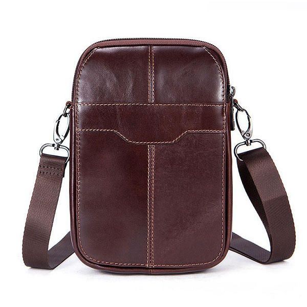 Heren Dames Echt Leer Casual Zakelijke Vintage Crossbody Tas