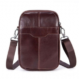 Heren Dames Echt Leer Casual Zakelijke Vintage Crossbody Tas