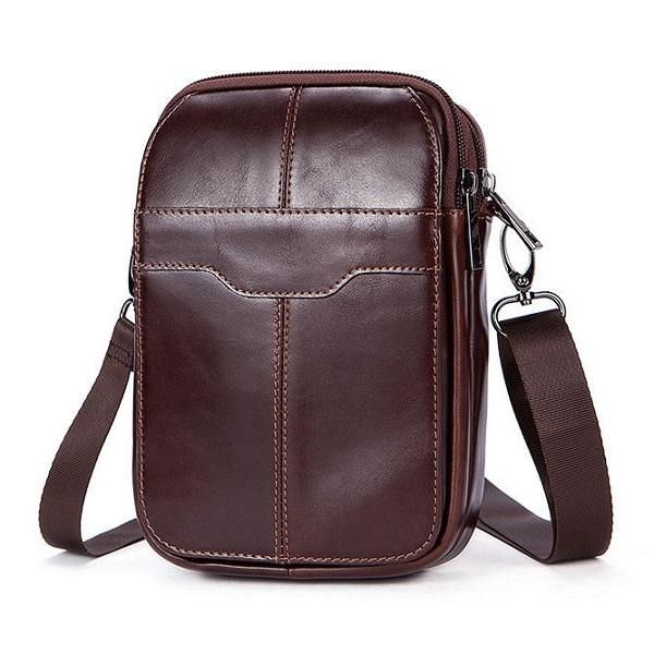 Heren Dames Echt Leer Casual Zakelijke Vintage Crossbody Tas