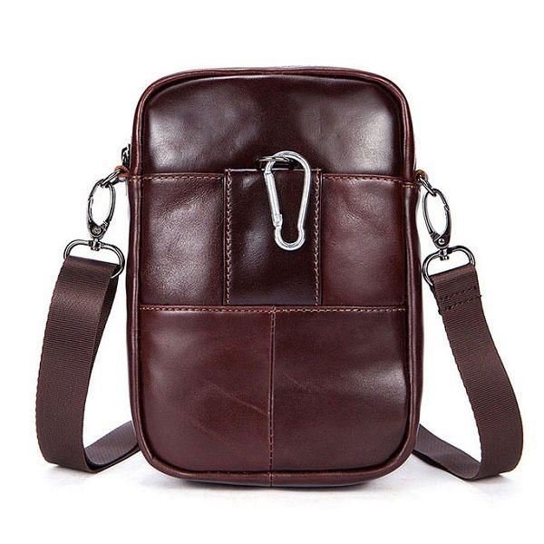 Heren Dames Echt Leer Casual Zakelijke Vintage Crossbody Tas